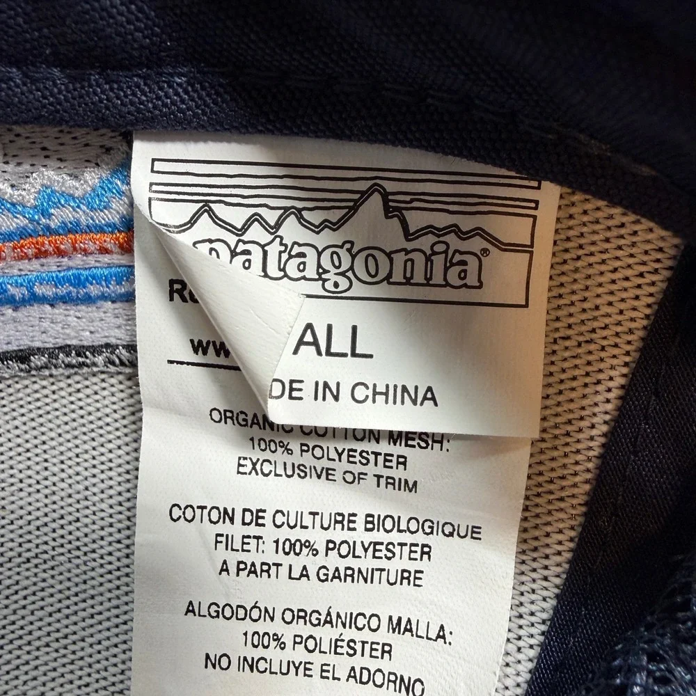 Patagonia Trucker Hat‎ OS Navy Blue P-6 Logo Mesh Back Snapback STY38016
